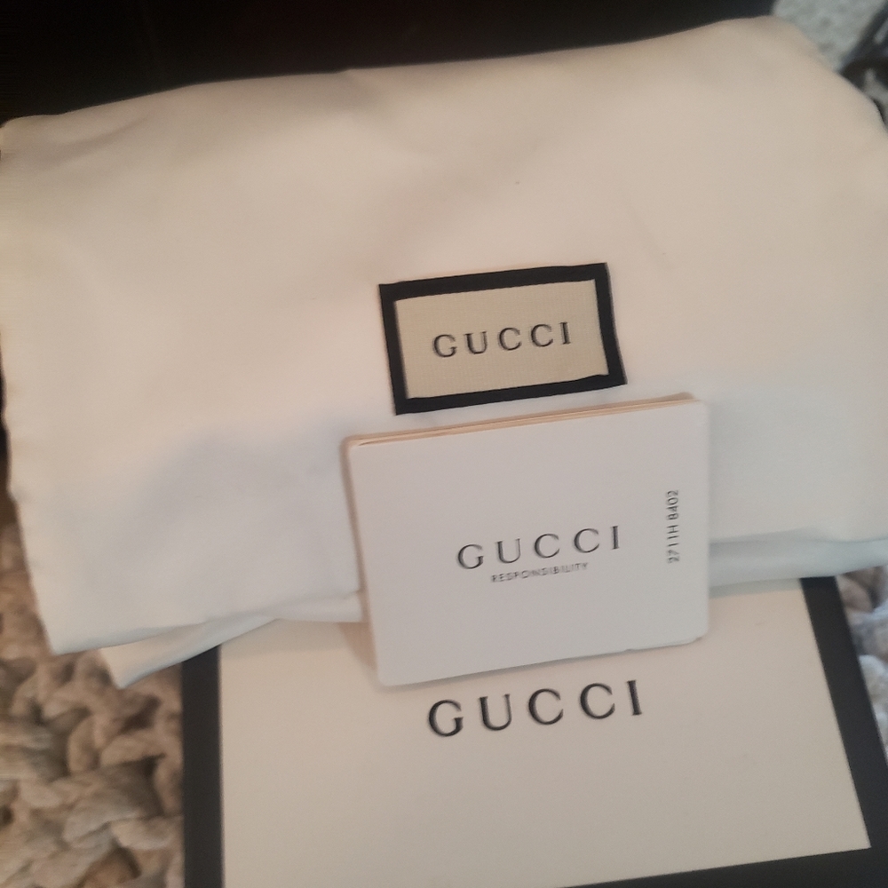 Gucci Zumi Gray Cardholder Wallet with Chain & Gucci Zumi Leather Belt size 90 - Picture 14 of 15